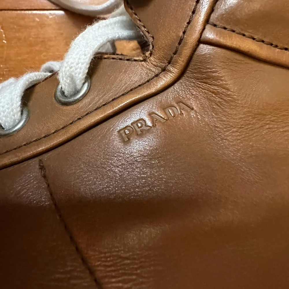 Prada High Top Men’s Brown Leather Sneakers Size US 11 - Picture 9 of 9